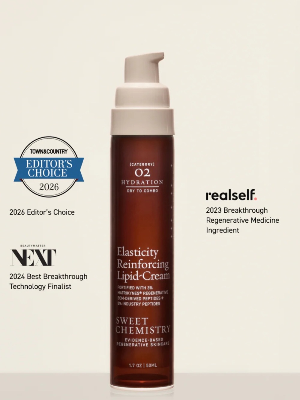 NIB: Sweet Chemistry - Elasticity Reinforcing lipid Cream 1.7 OZ $149